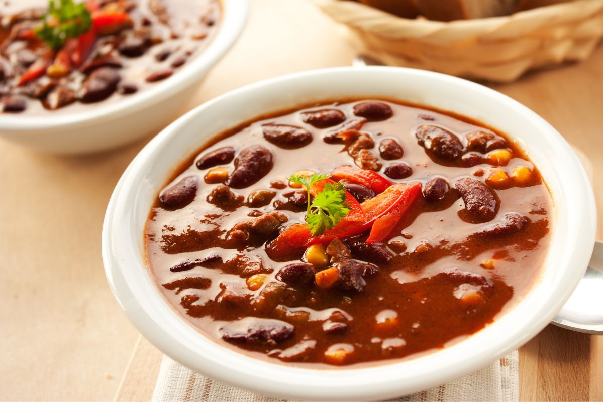 2 bowls of Weight Watchers Mexican Mexican Taco Soup.