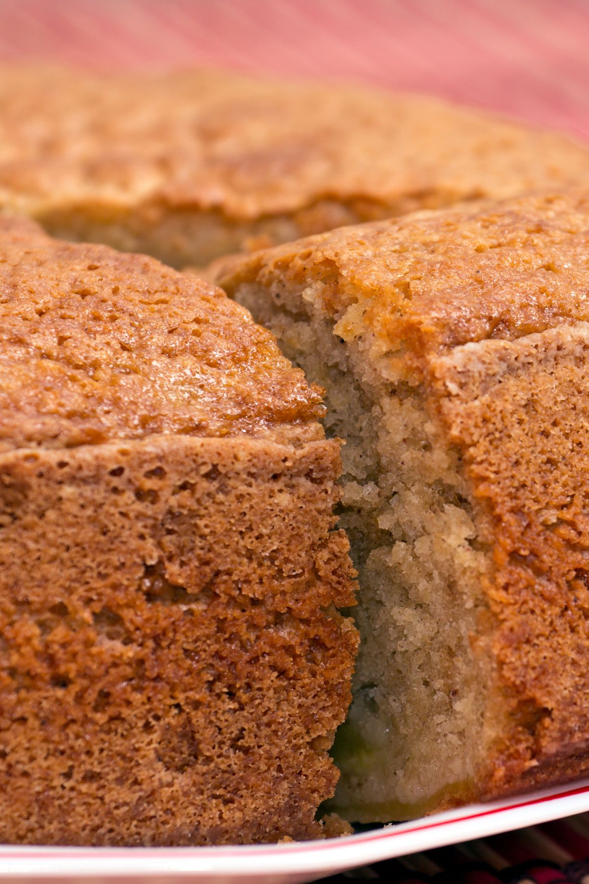 Closeup of Weight Watchers Apple Swirl Coffee Cake .