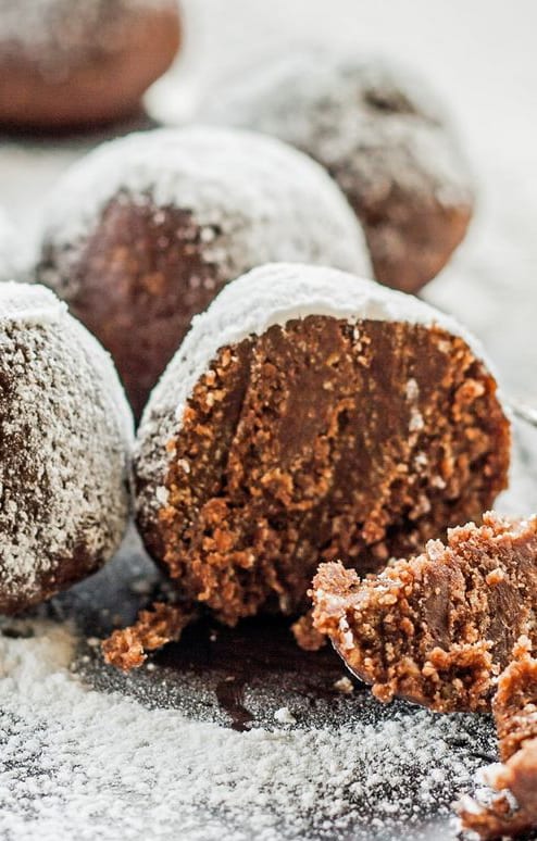 Weight Watchers Chocolate Fudge Cookies on a white surface.