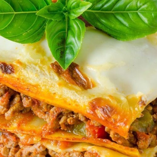 Weight Watchers Lasagna with Meat Sauce