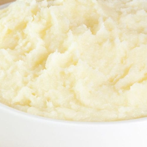 Mashed cauliflower in a dish