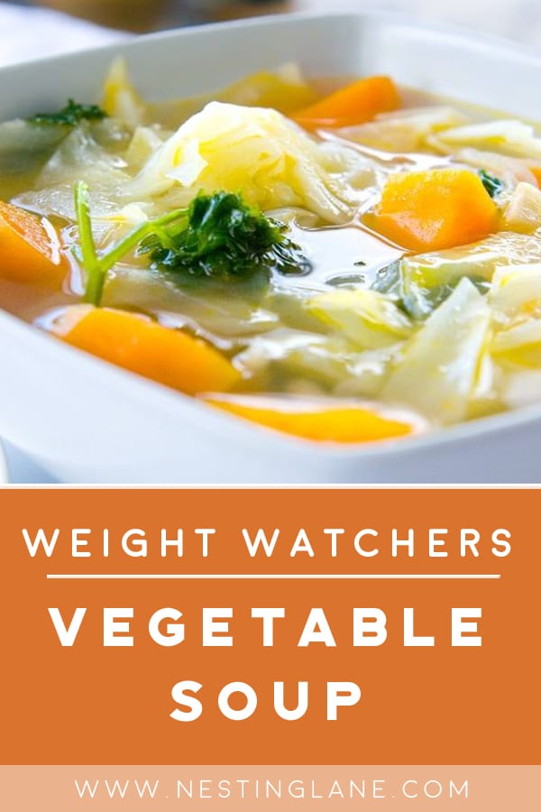 Weight Watchers Healthy Vegetable Soup in a bowl