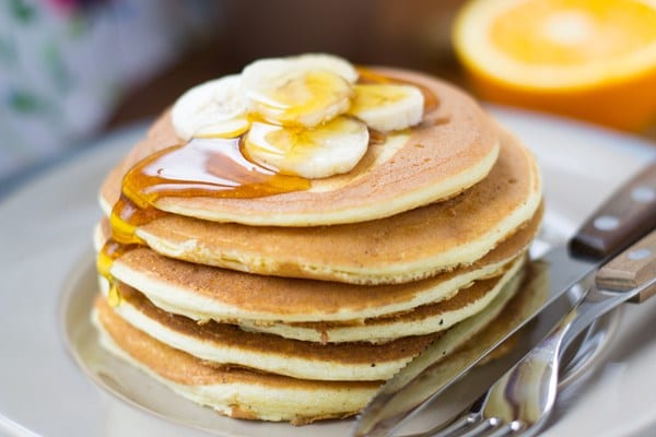 Weight Watchers Banana Pancakes on a plate