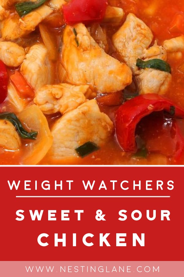 Weight Watchers Slow Cooker Sweet & Sour Chicken in a bowl