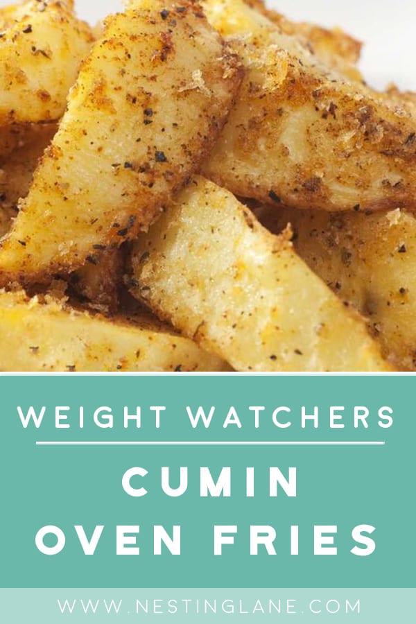 Graphic for Pinterest of Weight Watchers Cumin Seasoned Oven Fries