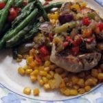 Mexican Pork Chops on a plate