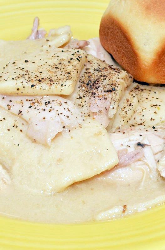 Weight Watchers Chicken and Dumplings in a bowl