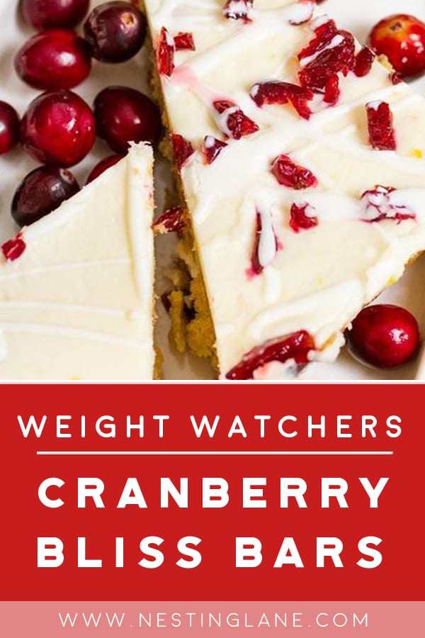 Weight Watchers Starbucks Copycat Cranberry Bliss Bars on a plate