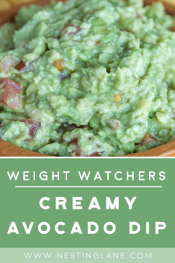 Weight Watchers Creamy Avocado Dip in a bowl