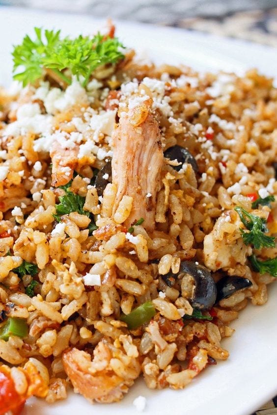Weight Watchers Cajun Chicken and Rice on a plate
