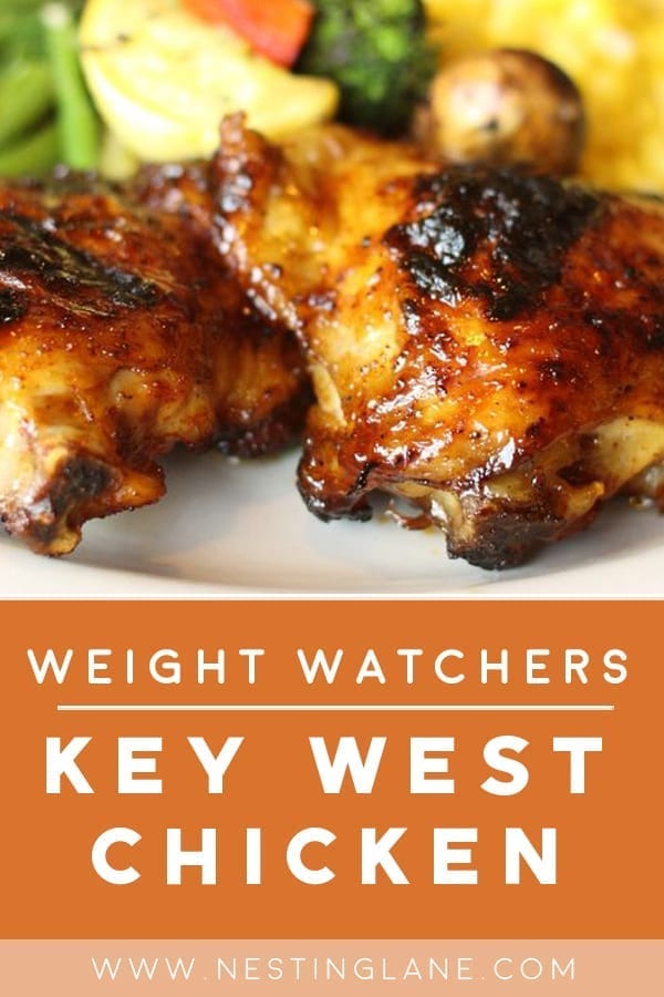 Graphic for Pinterest of Weight Watchers Key West Chicken Recipe