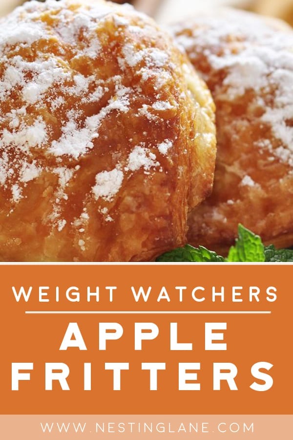 Graphic for Pinterest of Weight Watchers Apple Fritters 