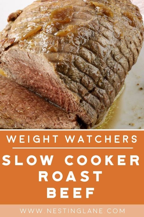 Graphic for Pinterest of Slow Cooker Roast Beef