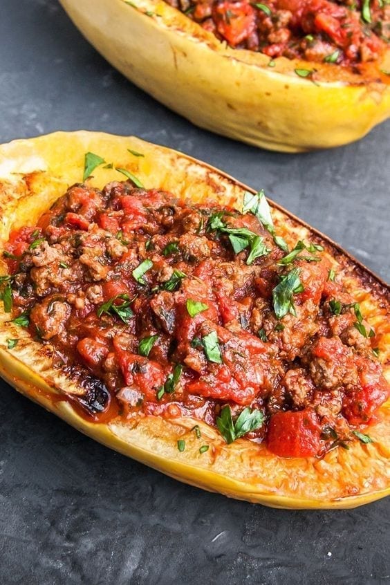 Weight Watchers Spaghetti Squash & Meat Sauce