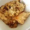Weight Watchers Slow Cooker Chicken & Stuffing in a white bowl.