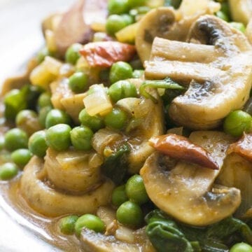 Weight Watchers Peas with Mushrooms