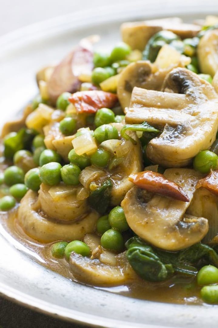 Weight Watchers Peas with Mushrooms 