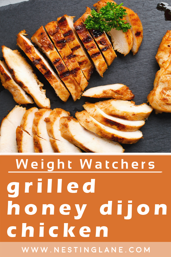 Graphic for Pinterest of Weight Watchers Grilled Honey Dijon Chicken Recipe