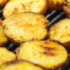Closeup of Easy Weight Watchers Grilled Potatoes on a grill.