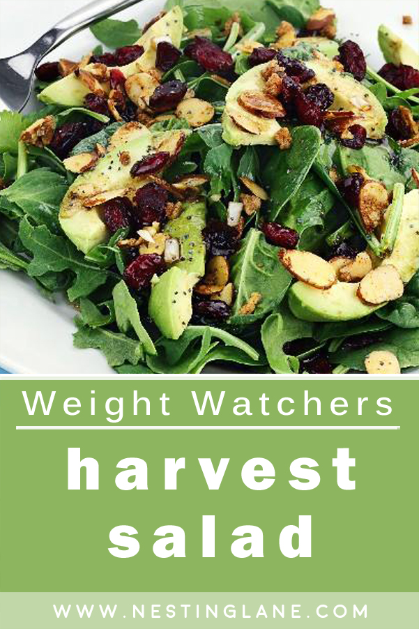 Graphic for Pinterest of Weight Watchers Harvest Salad Recipe