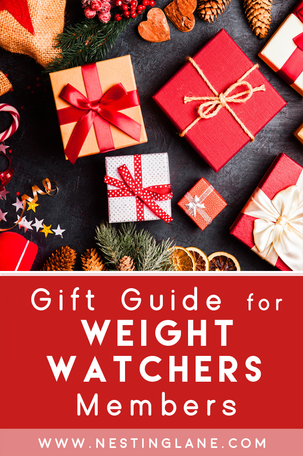 Graphic for Pinterest of Gift Guide for Weight Watchers Members