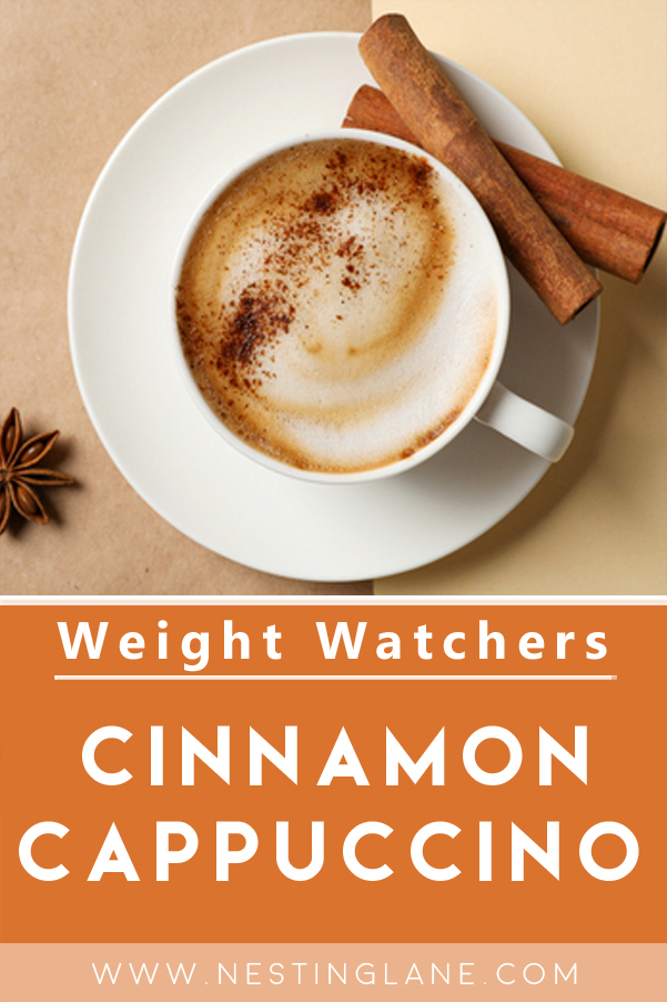 Graphic for Pinterest of Cinnamon Cappuccino Recipe