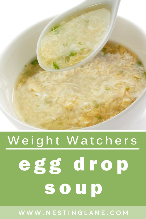 Graphic for Pinterest of Weight Watchers Egg Drop Soup Recipe