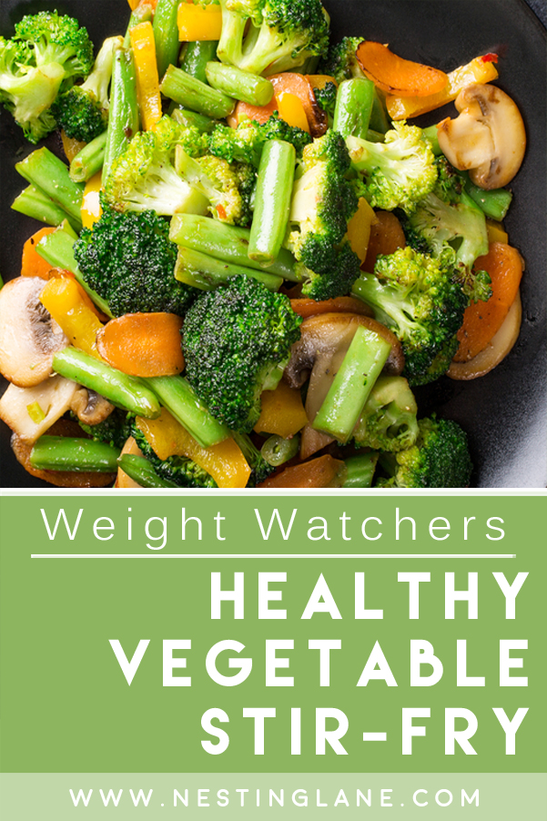 Graphic for Pinterest of Weight Watchers Healthy Vegetable Stir-Fry Recipe