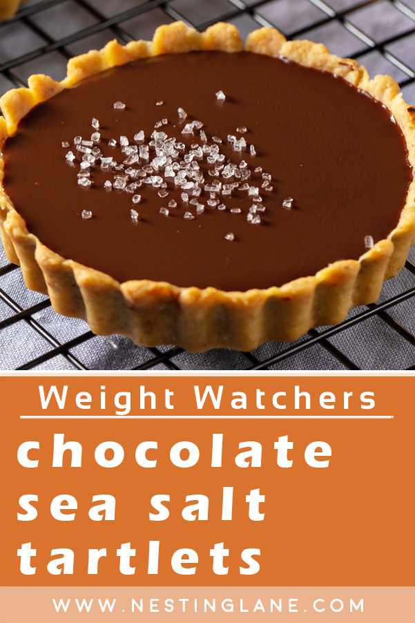 Graphic for Pinterest for Sea Salt Chocolate Tartlets Recipe