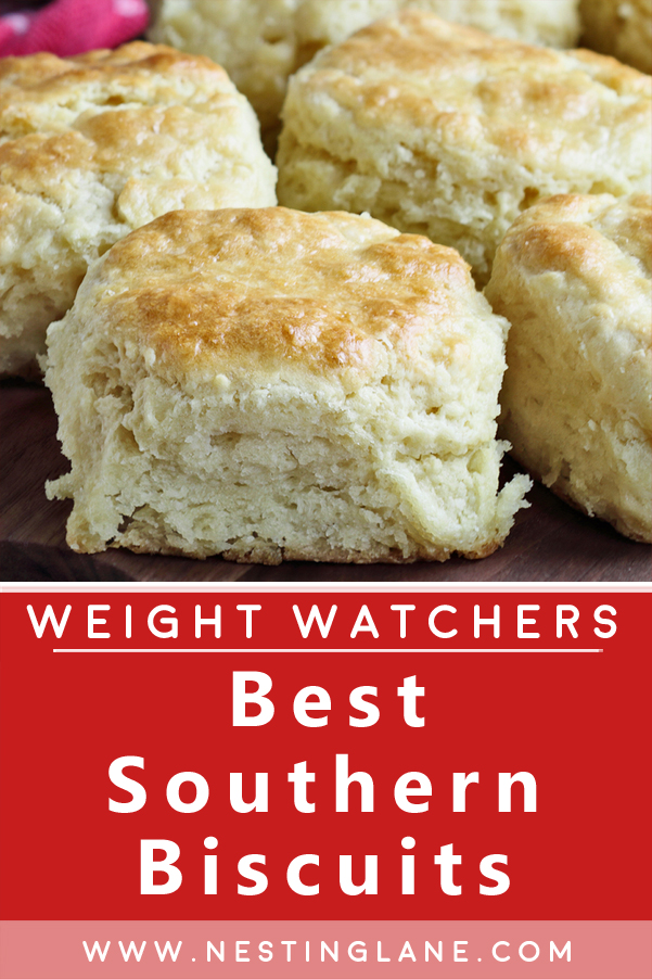 Graphic for Pinterest of Weight Watchers Southern Biscuits Recipe.