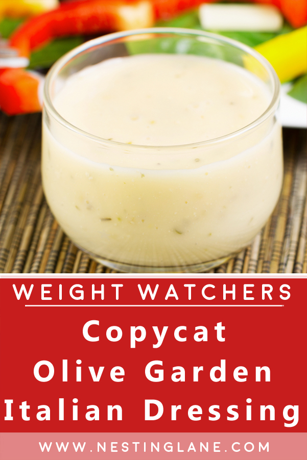Graphic for Pinterest of Weight Watchers Olive Garden Italian Salad Dressing (Copycat) Recipe