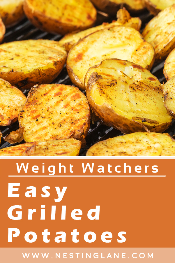 Graphic for Pinterest of Easy Weight Watchers Grilled Potatoes Recpe.