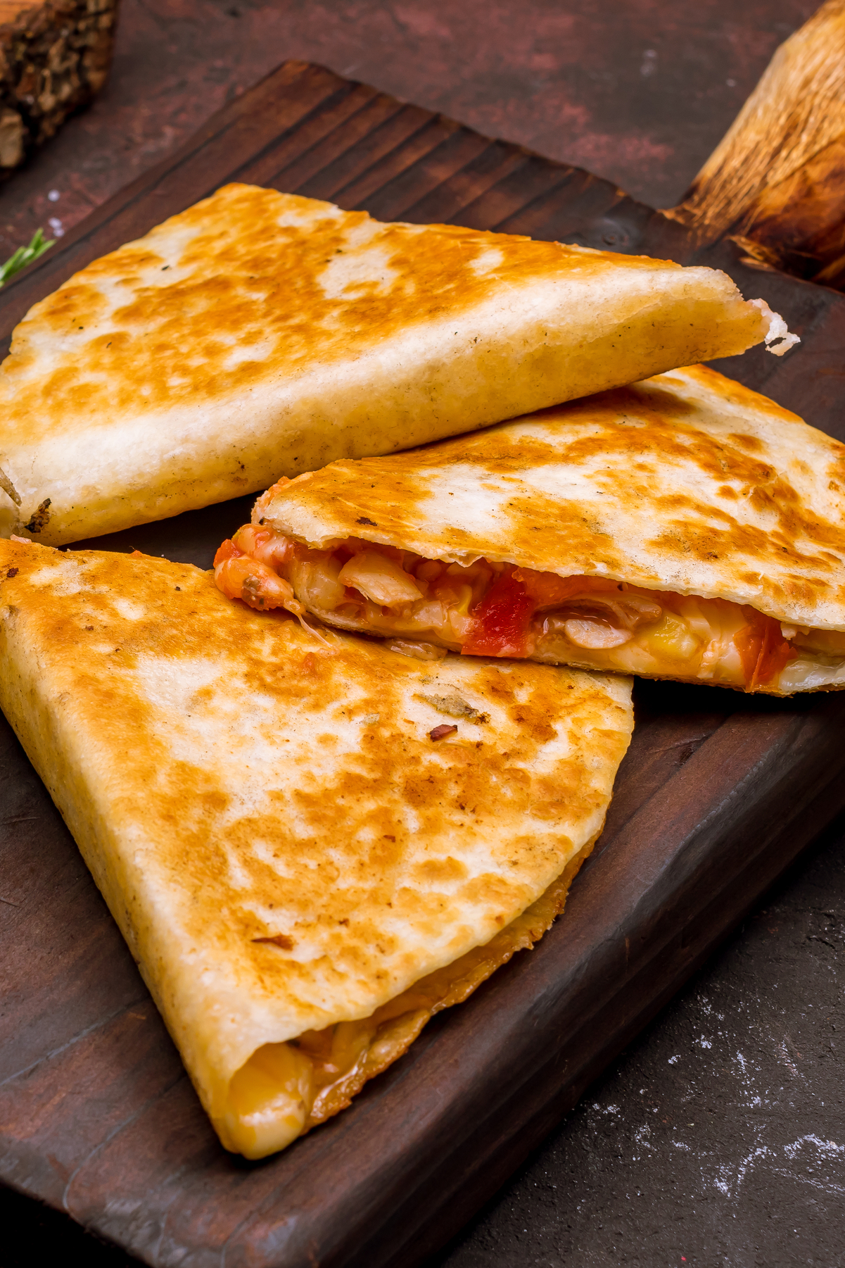 chicken and cheese quesadilla