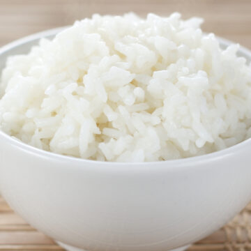 Weight Watchers Simple White Rice in a White bowl.