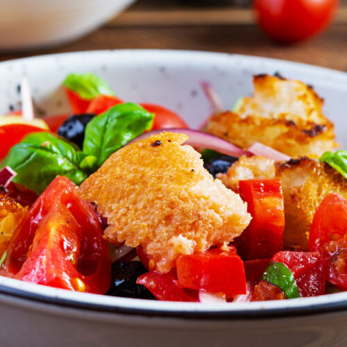 Weight Watchers Tomato Salad with Grilled Italian Bread Nesting Lane