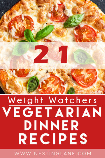 Graphic for Pinterest of Weight Watchers Vegetarian Dinner Recipes.