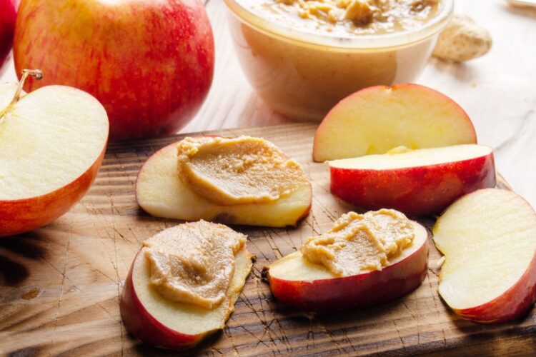 Weight Watchers Apples with Peanut Butter Dip Nesting Lane