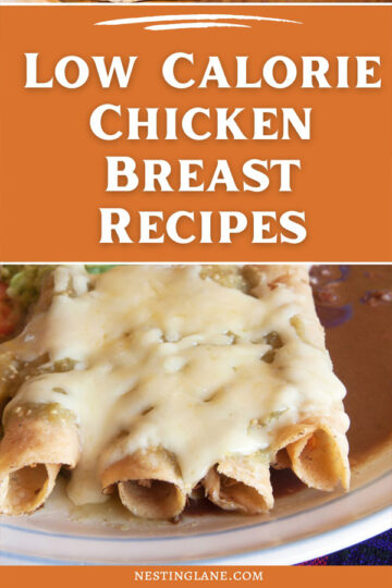 Graphic for Pinterest of Low Calorie Chicken Breast Recipes - 150 Calories or Less.