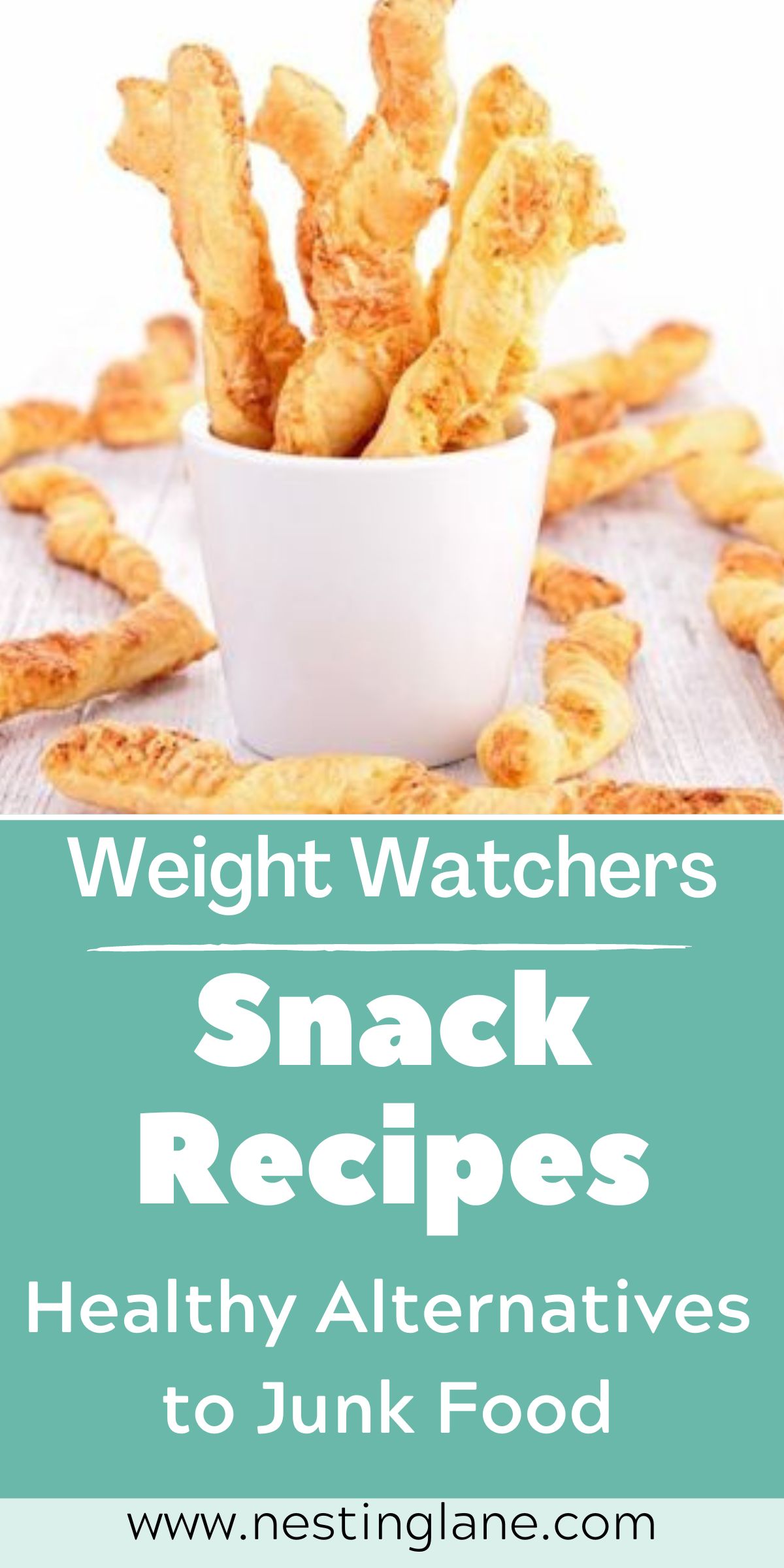 Graphic for Pinterest of Weight Watchers Snack Recipes: Healthy Alternatives to Junk Food.