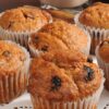 Closeup of Weight Watchers Bran Muffins with Raisins