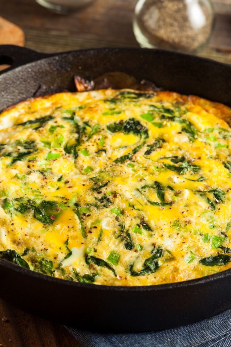 Weight Watchers Cheddar and Spinach Frittata Nesting Lane