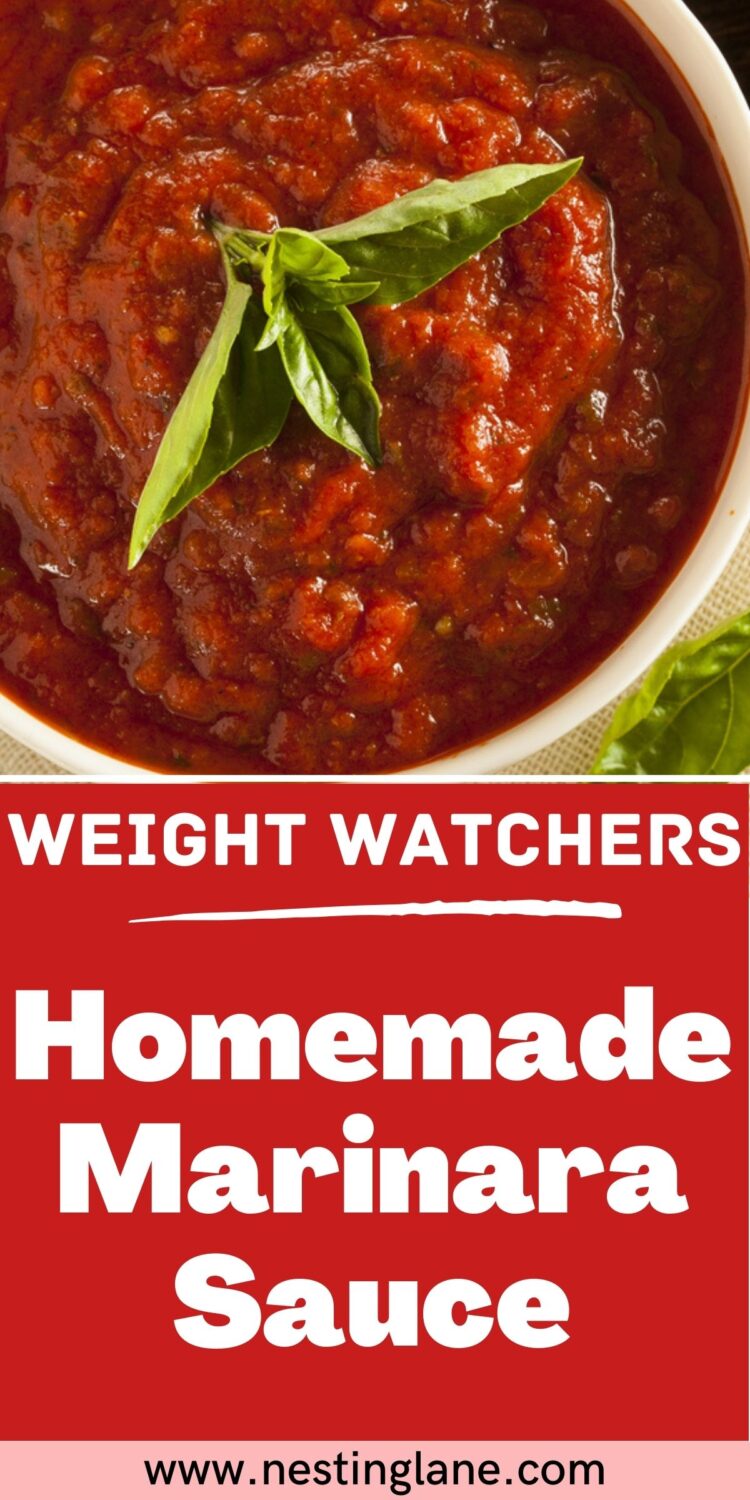 Homemade Weight Watchers Marinara Sauce Nesting Lane