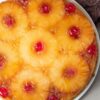 Closeup of Easy Weight Watchers Pineapple Upside Down Cake.