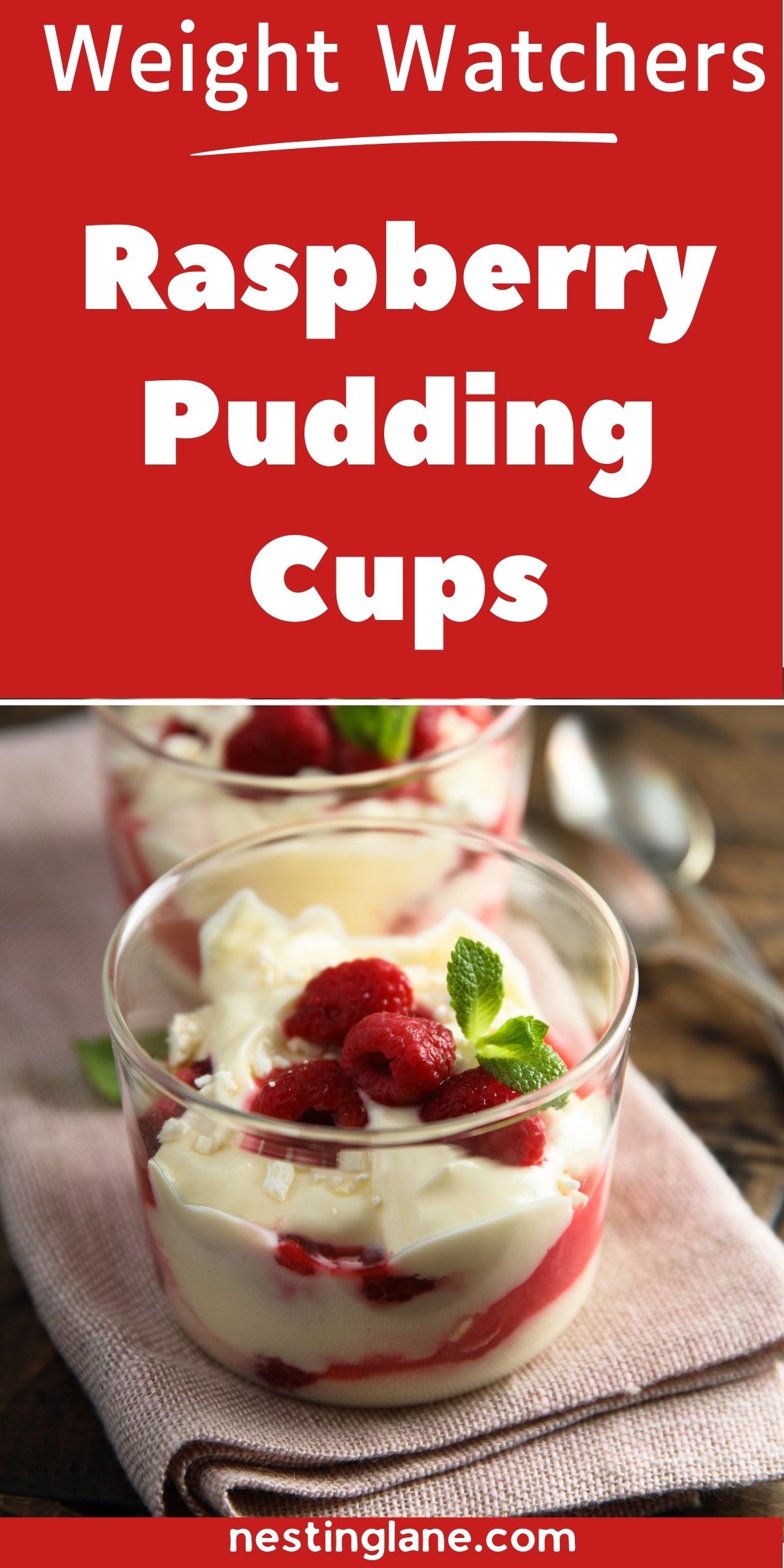 Raspberry Pudding Cups graphic.