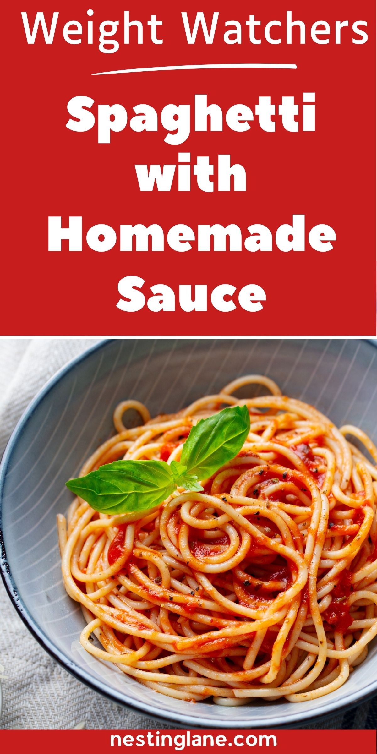 Spaghetti And Homemade Sauce graphic.