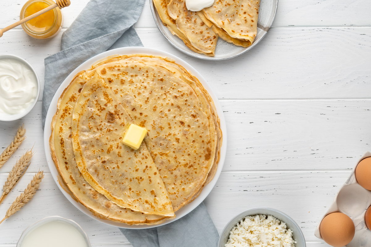 Weight Watchers 1 Point Crepes on a white plate.