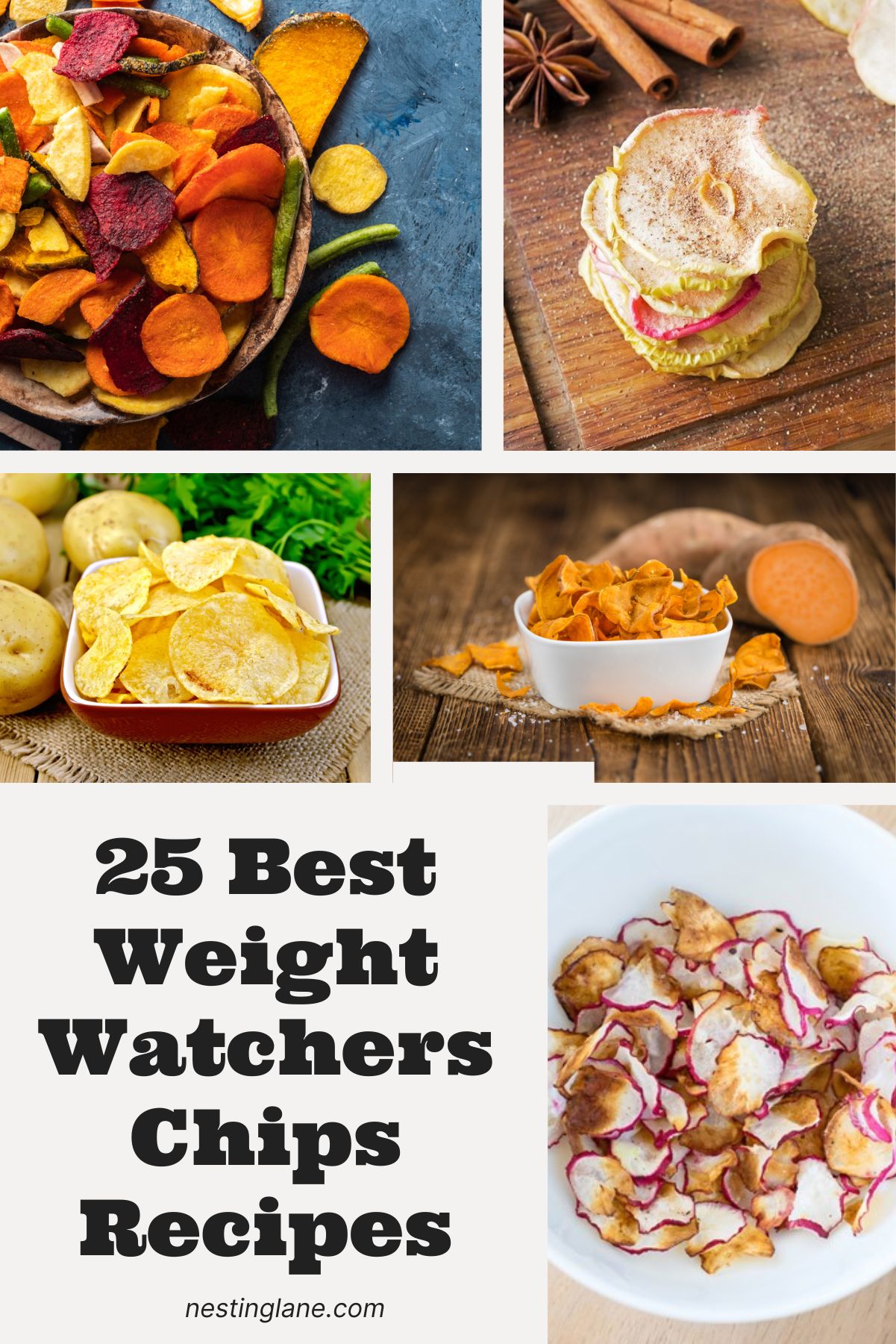 25 Best Weight Watchers Chips Recipes Graphic for Pinterest.