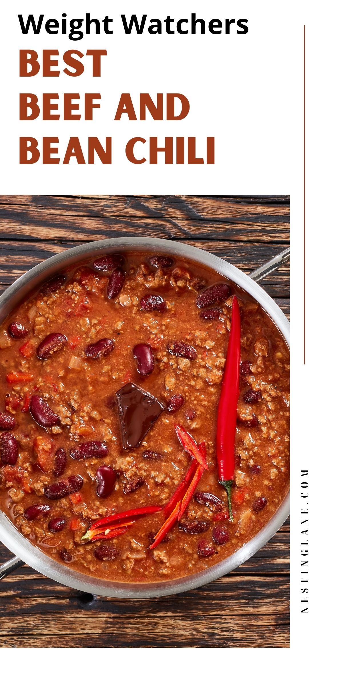 Weight Watchers Beef and Bean Chili Graphic.