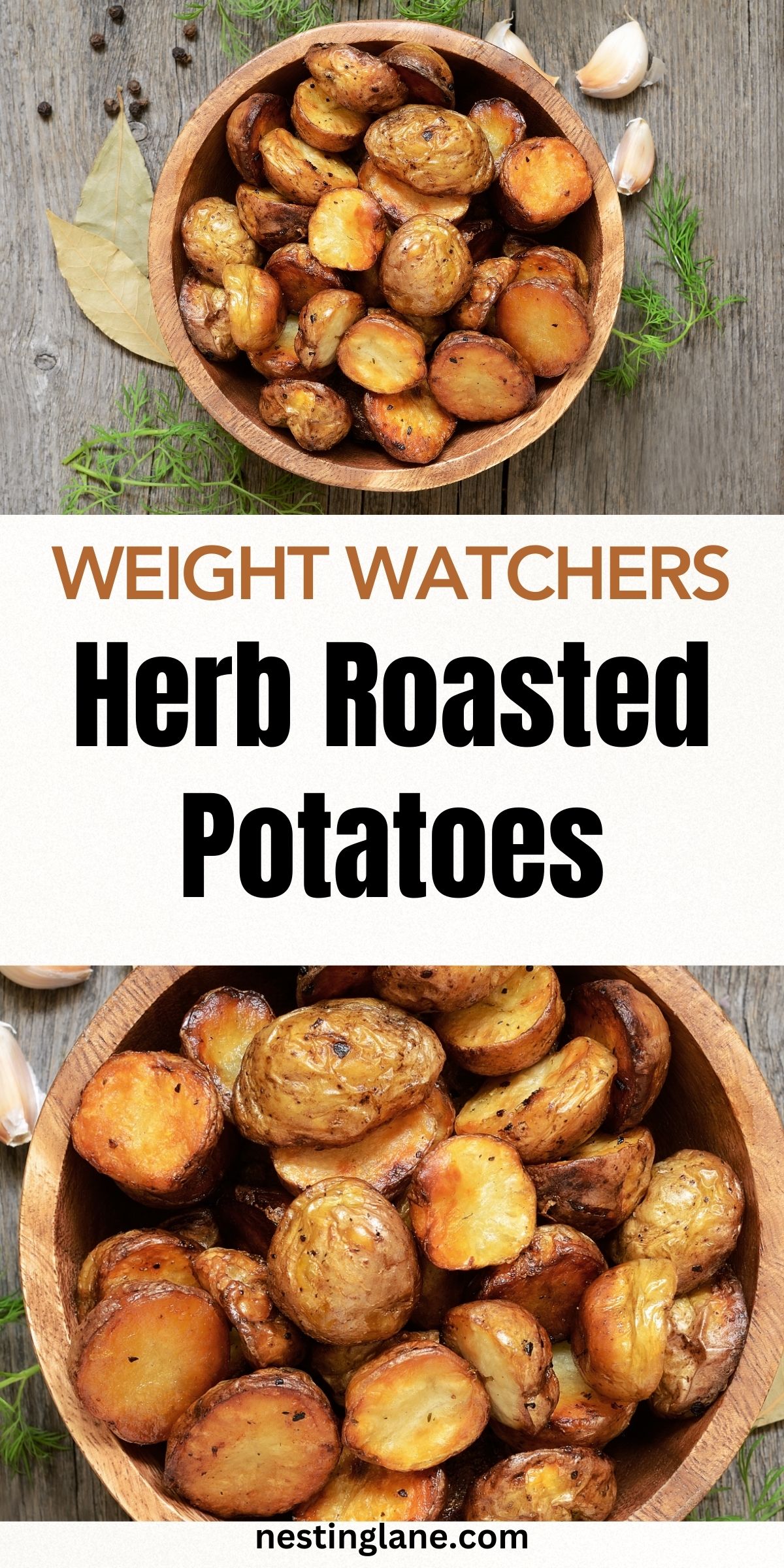 Weight Watchers Herb Roasted Potatoes Recipe Graphic.