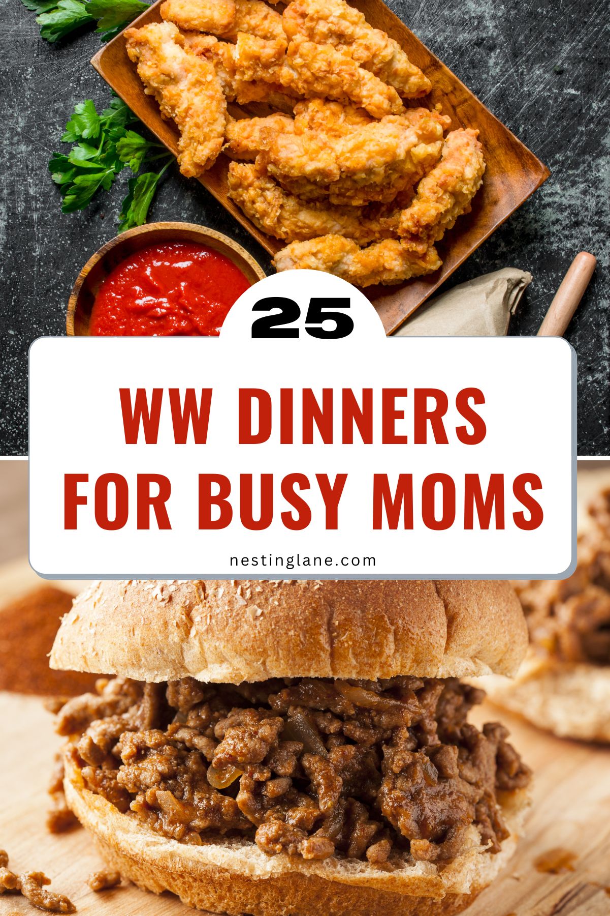 25 WW Dinners for Busy Moms Graphic.